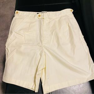 Vintage Rare Tommy Hilfiger Pleated Tennis Shorts 7” Inseam Yellow Mens 33